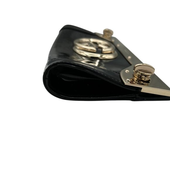 Vintage GUCCI Britt Clutch - Patent Leather - Pre-Loved - Dust Bag - (L) 9in - Picture 9 of 13